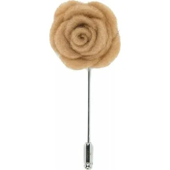 Brož Bubibubi Světlehnědá květina do klopy