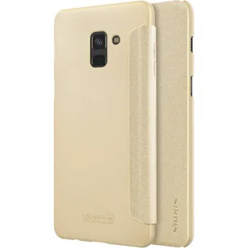 Pouzdro na mobilní telefon Nillkin Sparkle flipové pouzdro pro Samsung Galaxy A8 Plus (2018) - zlaté