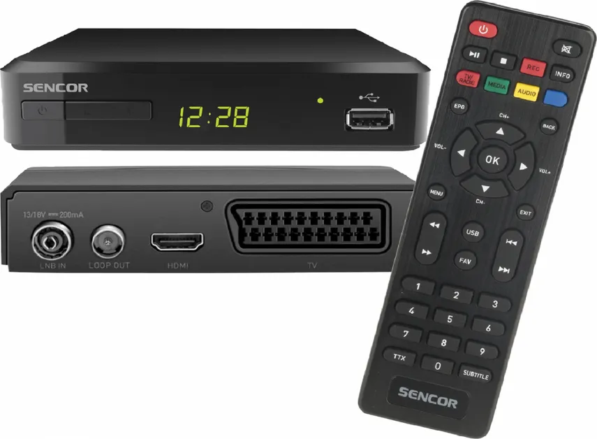 Sencor SDB 520T set-top box s ovladačem