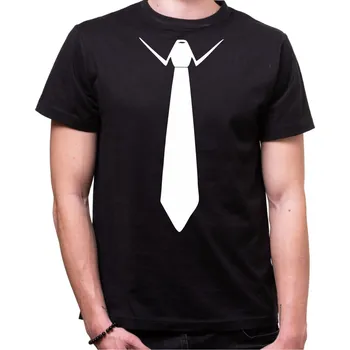 Tričko - falešná kravata, Barva látky tyrkysová modrá, Střih Pánsky/UNISEX, Velikost Dětské 134cm/8let