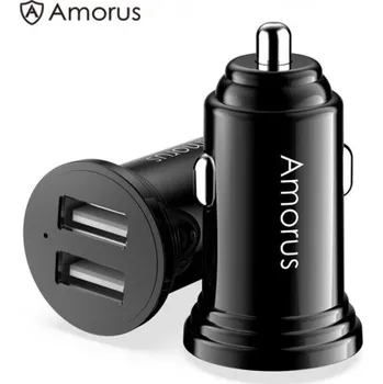 Amorus CC-56 nabíječka do auta se dvěma porty USB - černá