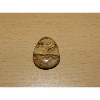 Drahý kámen Jaspis obrázkový - Přívěsek - tromlovaný kámen vrtaný - kpt9