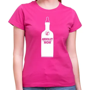 Pánské tričko Dámske tričko - ABSOLUT MOM (Stylish and beautiful), Barva látky růžová, Střih Dámsky, Velikost XXL