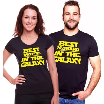 Pánské tričko Tričko pre manžela / manželku - The best husband / wife in the galaxy, Barva látky růžová , Tričko Dámské tričko, Velikost XS