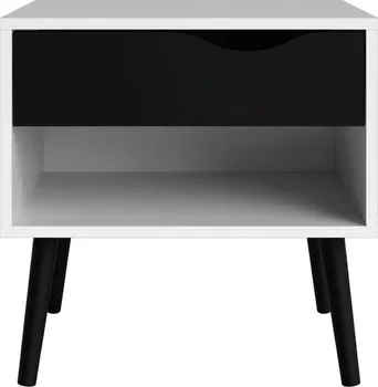 Noční stolek Falco Retro 394 bílá/černá
