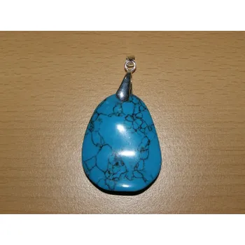 Drahý kámen Tyrkenit - Přívěsek - vlna - kpv3