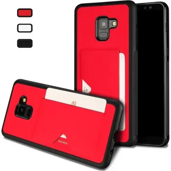 Dux Ducis Pocard kožený kryt pro Samsung Galaxy A8 Plus (2018) - červený