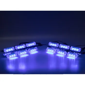 Autodoplněk PREDATOR LED do mřížky, 12V, modrý - kf746-4blue