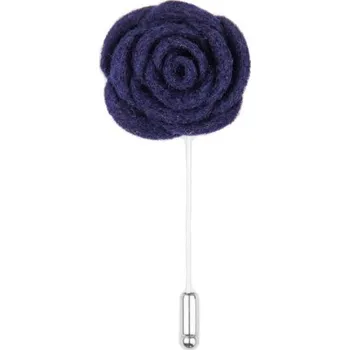 Brož Bubibubi Tmavomodrá květina do klopy