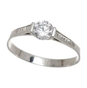 Prsten Dámský stříbrný prsten se zirkony STRP0309F