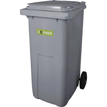 Popelnice Plastová popelnice DOPNER 240 l - šedá
