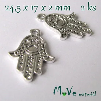 Přívěsek Přívěsek Fátimina ruka 2ks, starostříbro