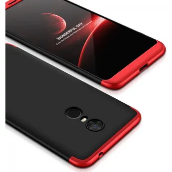Pouzdro na mobilní telefon GKK zadní kryt s ochranou hran pro Xiaomi Redmi Note 5 - červenočerný