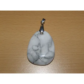 Drahý kámen Magnezit - Přívěsek - vlna - kpv12
