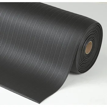 Rohožka Černá protiúnavová průmyslová rohož Airug - 1830 x 122 x 0,94 cm