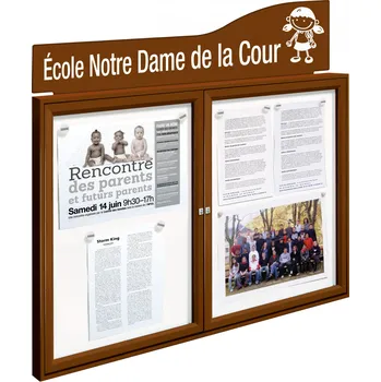 Vitincom Exteriérová vitrína Tradition - dvoukřídlá - v.75x120 cm Barva: stříbrná