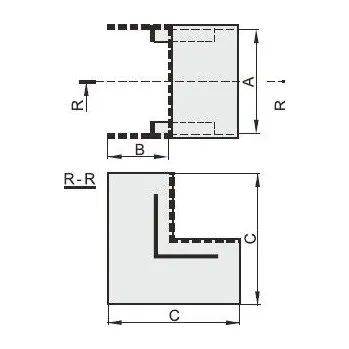 Podlahová lišta Polyprofil LV 40x40 úhel vnitřní