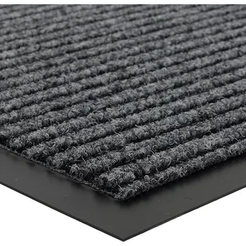 Rohožka Šedá vstupní rohož FLOMA Everton - délka 60 cm, šířka 80 cm, výška 0,6 cm