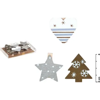 Kolíček dřevěný 6ks 12,5x8,5x1,5cm