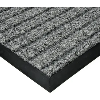 Šedá textilní zátěžová čistící rohož Shakira - 50 x 90 x 1,6 cm