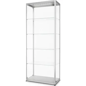 Prodejní regál SDN Skleněná prodejní vitrína osvětlená - 800×2000×400 mm