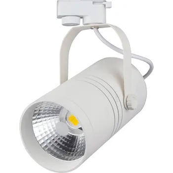 Bodové svítidlo LED lištový reflektor 25W 2000 lm 6000K, jednofázový adaptér, bílý