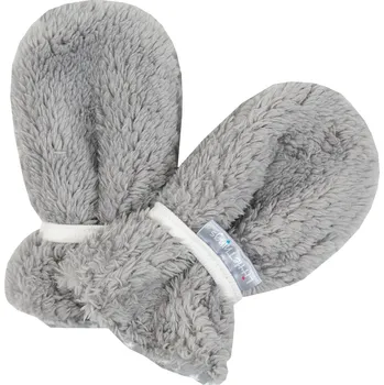 Rukavice světle šedé chlupaté rukavičky