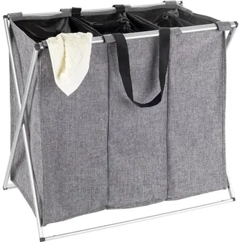 Koš na prádlo Koš na prádlo TRIO, skládací, 130L, 59 x 57 x 38 cm, šedý, WENKO