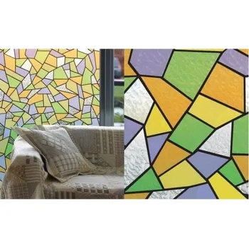 Okenní dekorace PATIFIX | samolepicí okenní fólie na sklo 91-2215 | šíře 90 cm | BAREVNÉ ORNAMENTY + Samolepicí tapeta barevné ornamenty na okno a sklo (metráž) PATIFIX 91-2215 v šíři 90 cm