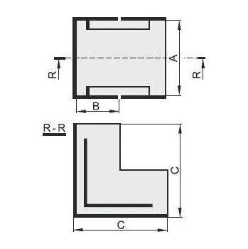 Podlahová lišta Polyprofil LV 40x40 úhel vnější