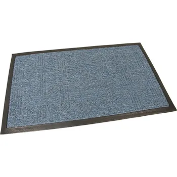 Modrá textilní vstupní rohož Crossing - 75 x 45 x 0,8 cm