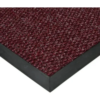 Červená textilní zátěžová vstupní čistící rohož Fiona - 60 x 80 x 1,1 cm