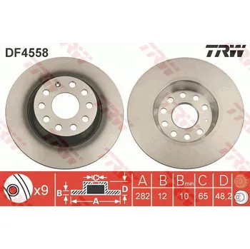 Brzdový kotouč TRW DF4558