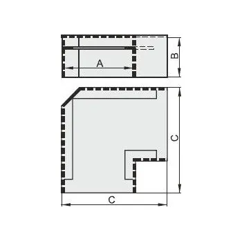 Podlahová lišta Polyprofil LV 25x20 úhel plochý