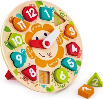Dřevěná hračka Hape Dětské puzzle hodiny