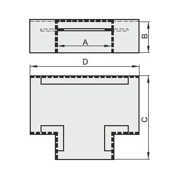 Podlahová lišta Polyprofil LV 40x20 T-kus