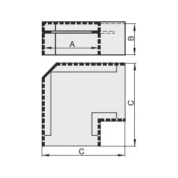 Podlahová lišta Polyprofil LV 40x40 úhel plochý