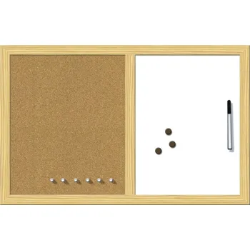 Kancelářský nábytek Kombinovaná tabule WOOD - rám borovice - 60x90 cm