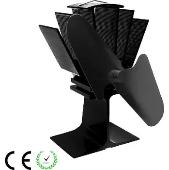 Krbový ventilátor Krbový ventilátor dvoulopatkový černý