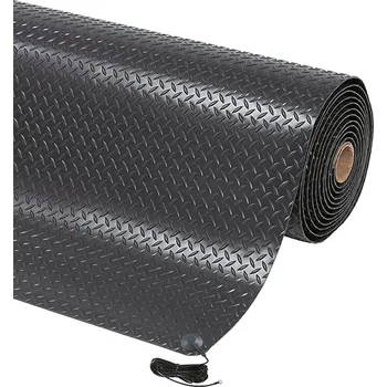 Rohožka Černá protiskluzová ESD rohož (role) Diamond Stat - 22,8 m x 122 cm x 1,4 cm