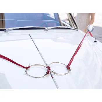 Svatební dekorace Ratanová sada kruhy na auto