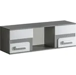 Závěsná skříňka APETTITA 10, antracit/bílá, moderní design, praktická