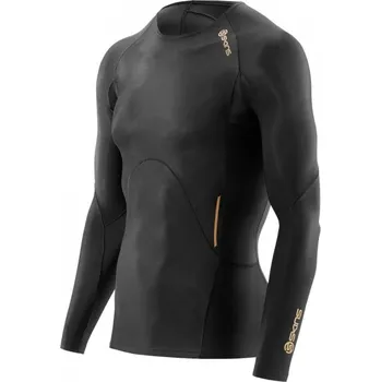 Pánské tričko Skins A400 Mens Black Top Long Sleeve černé
