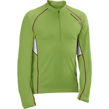 Triko Salomon Trail Runner LS Zip M green XL