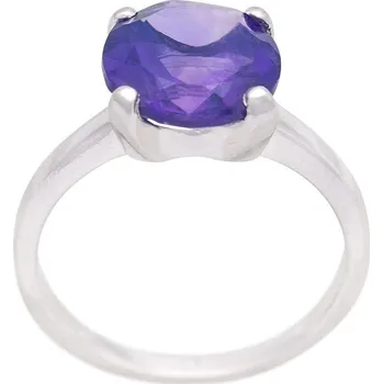 Prsten Stříbrný prsten s ametystem Ag 3,4 g 58