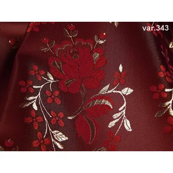 HEDVA ČESKÝ BROKÁT Ondrin 160 krojový brokát KVĚT POMNĚNKY vínová | 343
