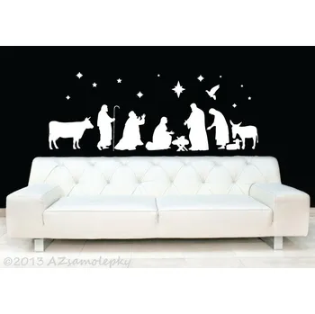 Samolepící dekorace Samolepky na zeď - Betlém I - S (53 x 12 cm)