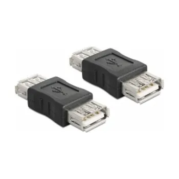 Datové redukce Delock USB Adapter, USB A černý samice/samice (spojka)
