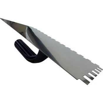 Zednické hladítko Hladítko nerezové zubové s plastovou rukojeťí 13x27 1x1