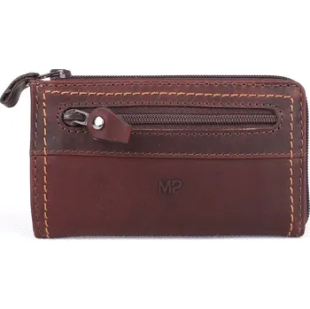 Luxusní kožená hladká tmavěhnědá klíčenka Marta Ponti no. 022